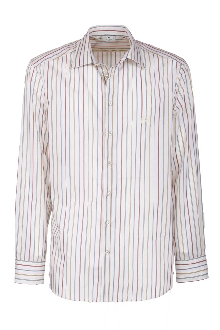 Shop ETRO Saldi Camicia: Etro camicia a righe multicolore con logo.
Camicia realizzata in cotone con motivo a righe multicolor all over.
Modello è impreziosito da Pegaso e logo ETRO ricamati sul petto.
Composizione: 100% cotone.
Vestibilità regular.
Colletto alla francese.
Polsini con doppio bottone.
Fabbricato in Italia.. MRIB0002 99TR511-S8450